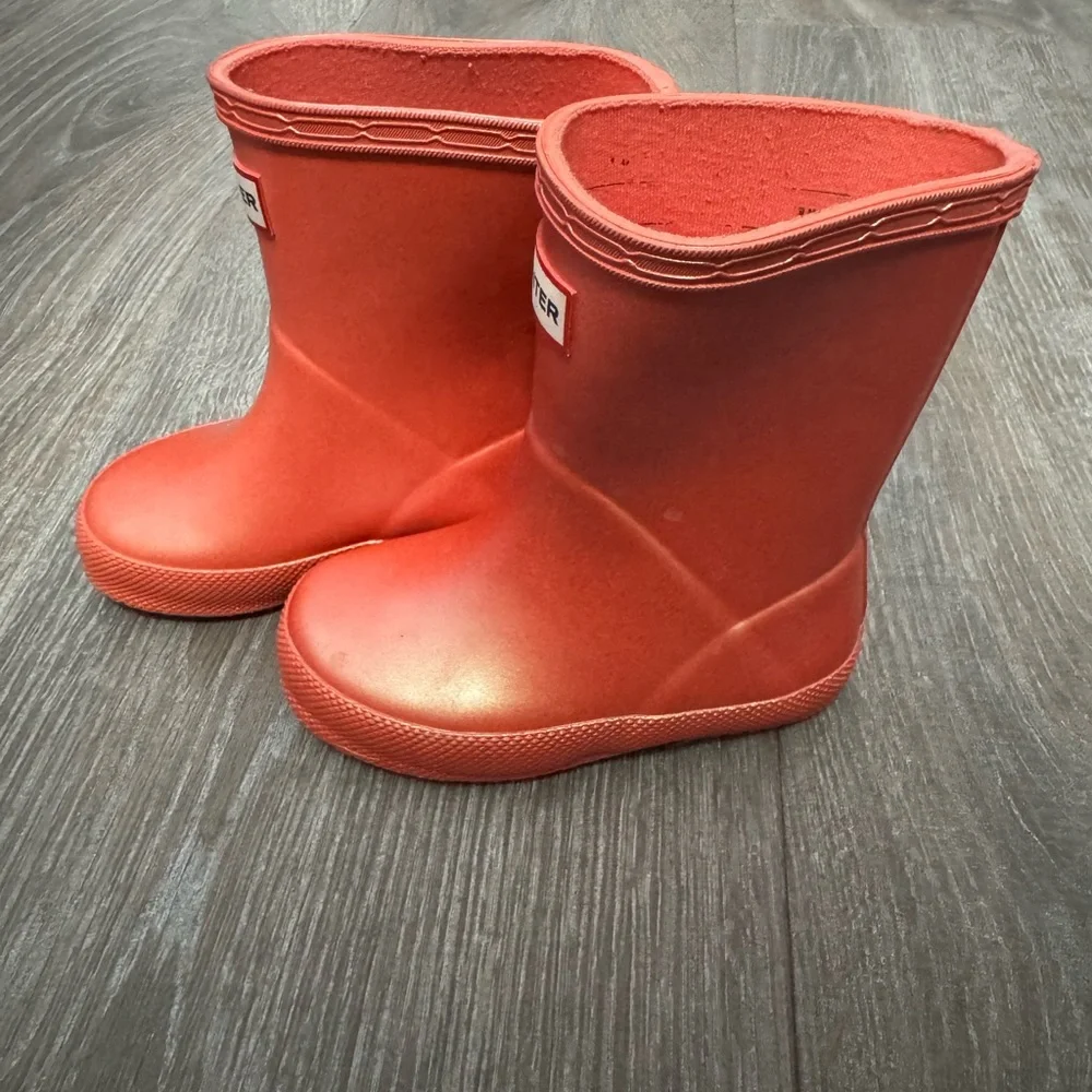 Hunter Kids Red Rain Boots